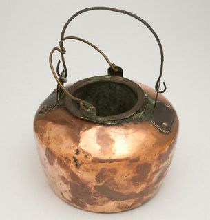 Early Large Copper Glue Pot