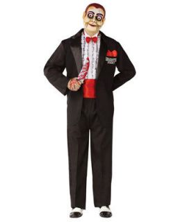 New Mens Scary Costume Demented Dummy Ventriloquist OS