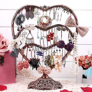 Iron Products heart Jewelry holder displayer case for earring d053