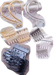 9pc gold silver tone ear wrap cuff hair comb findings fit earrings DIY