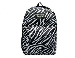 Track Zebra Black & White Backpack Bag 16.5