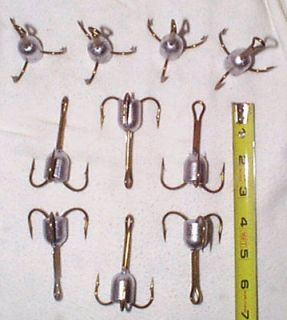 NEW 10/0 Bunker Snag Weighted Treble Hooks Fish Snagging For Stripers