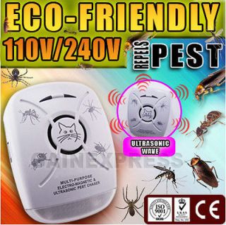 Electro magnetic Ultrasonic Mosquito Repeller Cockroach Bugs Repellent