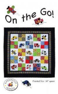 On the Go! Quilt Pattern, KariePatch Designs, Cars Boys