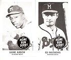 Home Run Derby Reprints   Hank Aaron & Ed Mathews Milwaukee Braves