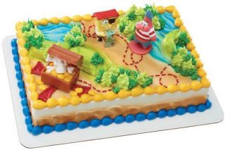 SpongeBob ~ Pirates Treasure Hunt ~ Cake Topper Decorating Set ~ LOOK
