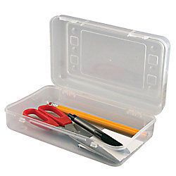 Soho Corp Pencil Case / Craft Storage Box 8 W Sturdy Translucent