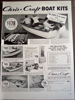 1952 Chris Craft Boat Kits easy to assemble vintage ad