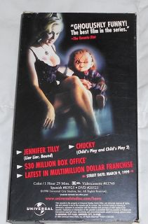 VHS Bride of Chucky Horror Jennifer Tilly Color Run Time 89 Minutes