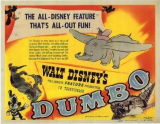 DUMBO;1941 TITLE CARD,ELEPHANTS ,CROWS,TRAIN,E TC