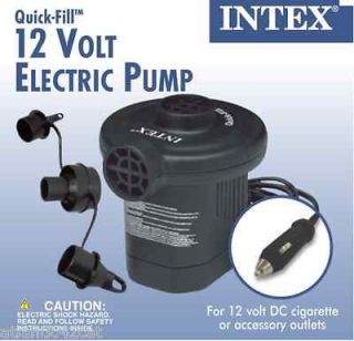 INTEX 12V Quick Fill DC Electric Inflatable Air Pump w/ Adapter
