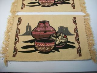 El Paso Saddle Blanket Co Table Place Mats 100% Cotton Made n India