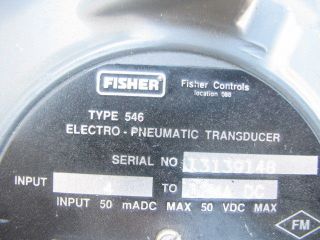 Fisher Model 546 Electro Pneuma tic Transducer New