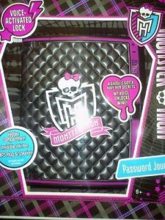 PASSWORD JOURNAL Monster High Electronic Diary w/ Voice Recognition
