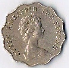 1975 Hong Kong 2 Dollars Queen Elizabeth II World Coin
