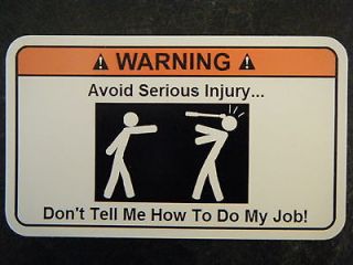 Avoid injury Tool Box Warning Sticker   Gold   Snap on Funny!!! mac