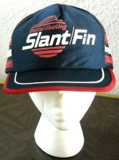 SLANT / FIN vtg trucker cap Oil Heating hat boilers ind