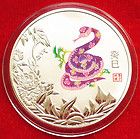 Nice 38 China Year Snake Colored Silver Coins Bars and 100pcs Paper