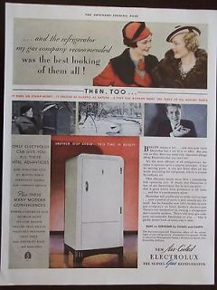 1935 Air Cooled Electrolux The Servel Gas Refrigerator Advertisement