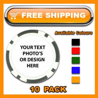 Personalized Custom Photo Design Poker Chip Card Guard (10 Pack) FREE