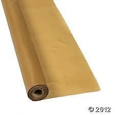 100 ft GOLD Table Cover Roll Party Tablecloth Birthday Wedding Anniv