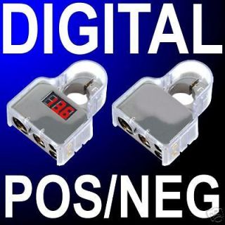 NEW 0 4 8 Ga Pos Neg Digital Car Battery Terminals Set