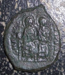 Ancient Byzantine Empire  Justin II & Sophia, 565   578 AD. AE  1/2