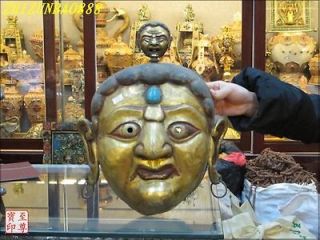 15Tibet used old Folk Bronze gold Buddhist exorcist evil spirits two