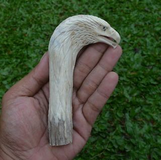 Eagle Head Carving 126mm Length Handle HD47, in Deer Antler Bali
