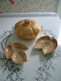 22 K Gold Weeping Bright Hand Decorated Gold Serving Set