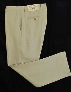 150 NWT Men Polo Ralph Lauren 100% Linen Trim Fit Flat Dress Pants