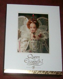 2004 Queen Elizabeth BARBIE Gold Label W/Shipper