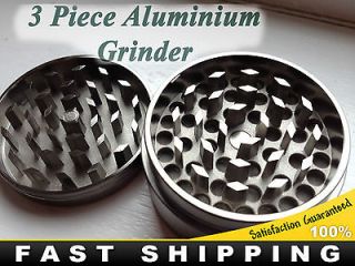 SILVER SOLID ALUMINIUM METAL GRINDER HERBAL WEED CNC MACHINED MAGNETIC