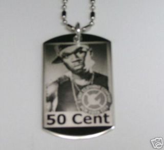 new* 50 CENT   G UNIT   Dog Tag Dogtag + FREE Chain