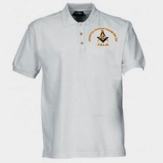 Mason Blue Lodge Polo Golf Shirt Masonic NEW