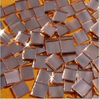 100 Champagne Mirror 1/2 Square Glass Mosaic Tile   Pack