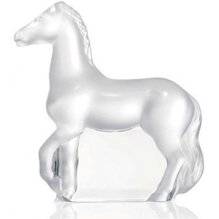 Lalique Crystal (Free Worldwide Shipping) ULYSSE HORSE HEAD UP, Ref