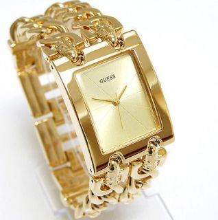 Guess gold face gold chain bracelet ladies watch