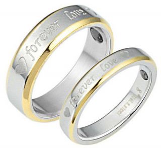 His and Hers Ladies Mens White Gold Plated 2 Tone Wedding Engagement