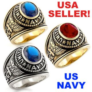 US NAVY Ring   USN Seals Military Rings   Surplus of Silver & Gold