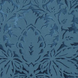 Bold and Dramatic Damask in Blue Wallpaper