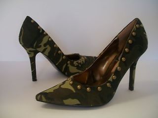 High Heel Closed Womens Shoes, Platform Pumps, CAMOUFLAGE PRINT Size