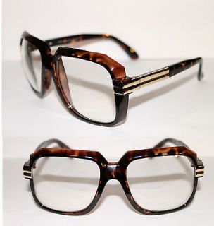Design Clear Lens Glasses Run DMC Old School Brown gold Retro Gazelle