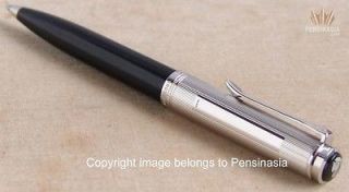 PELIKAN SOUVERAN K420 BLACK RESIN WITH SILVER PLATED BALL POINT BALL