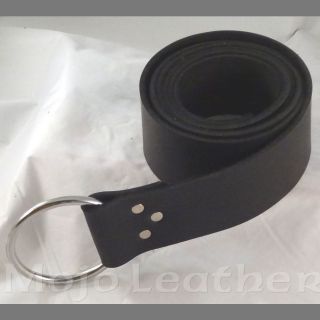 Latigo Leather Ring Belt   2 or 1 wide   Black, Brown, Red   5, 6