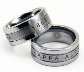 Pi Kappa Alpha Tungsten ring with brush finish