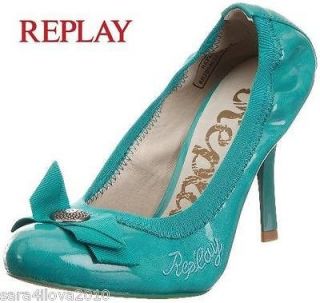 Replay Womens Fashion Heels Pump Shoes White, Yellow, Turquois Size 36