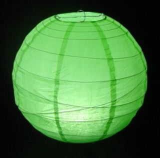 Green Rice Paper Hanging Lantern Shades & Party Decorations 20cm