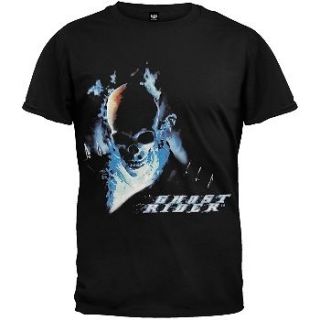 Ghost Rider Blue Fire Marvel Comics BLACK Adult T shirt