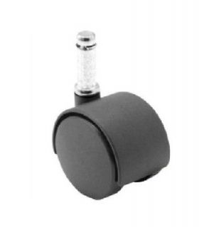 Swivel Twin Wheel 50mm Chair Caster with 7/16 x 1 7/16 Friction Grip